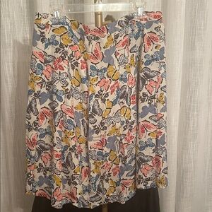 L.L. Bean Freeport, Maine Multicolor Floral Midi Skirt